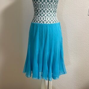 Ice Vibrant Blue A-Line Skirt